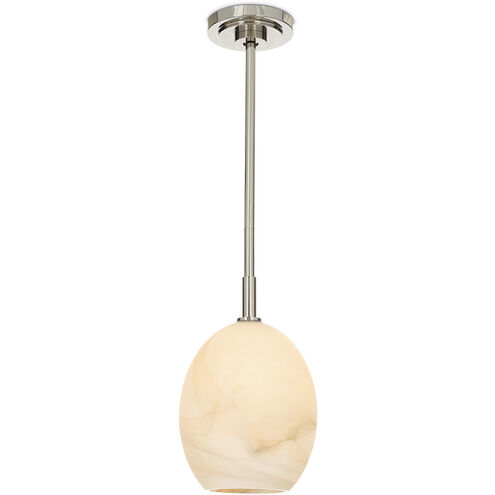 Artemis 1 Light 8 inch Polished Nickel Pendant Ceiling Light in Alabaster Glass